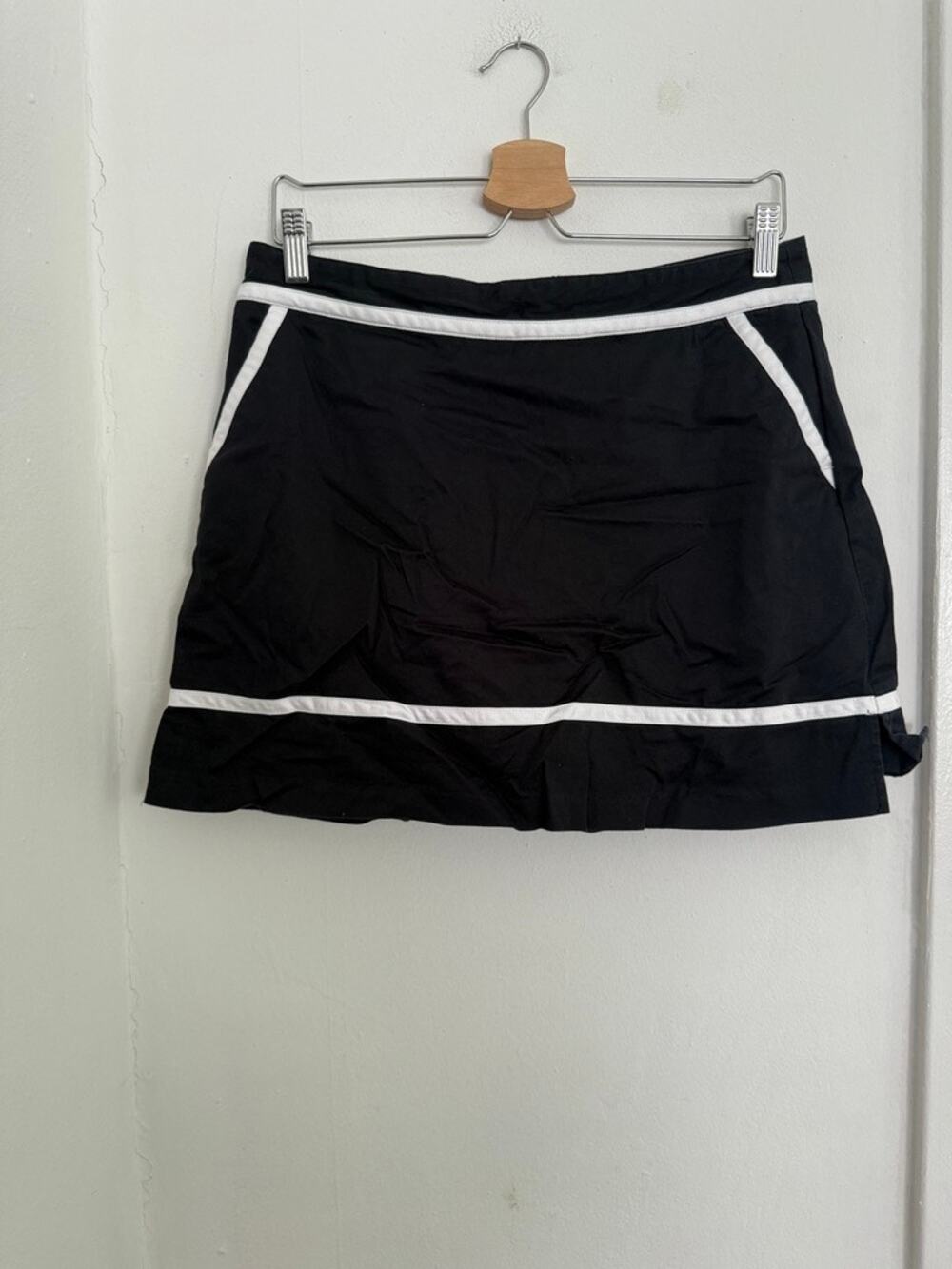 Lady Hagen Women's Black White Cotton Blend Skort | Size 8